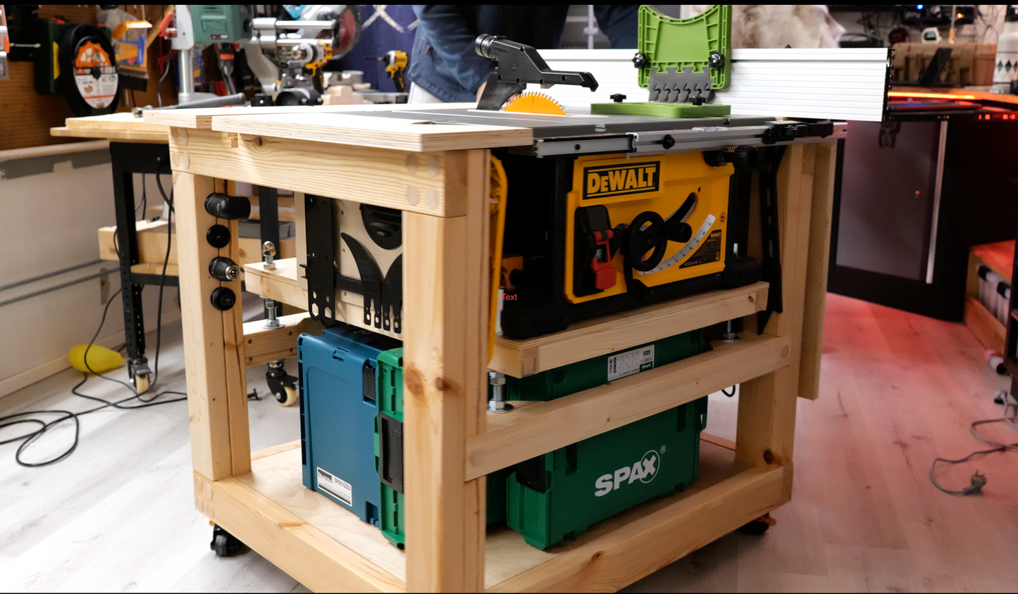 Dewalt 10" Table Saw Workbench Plans